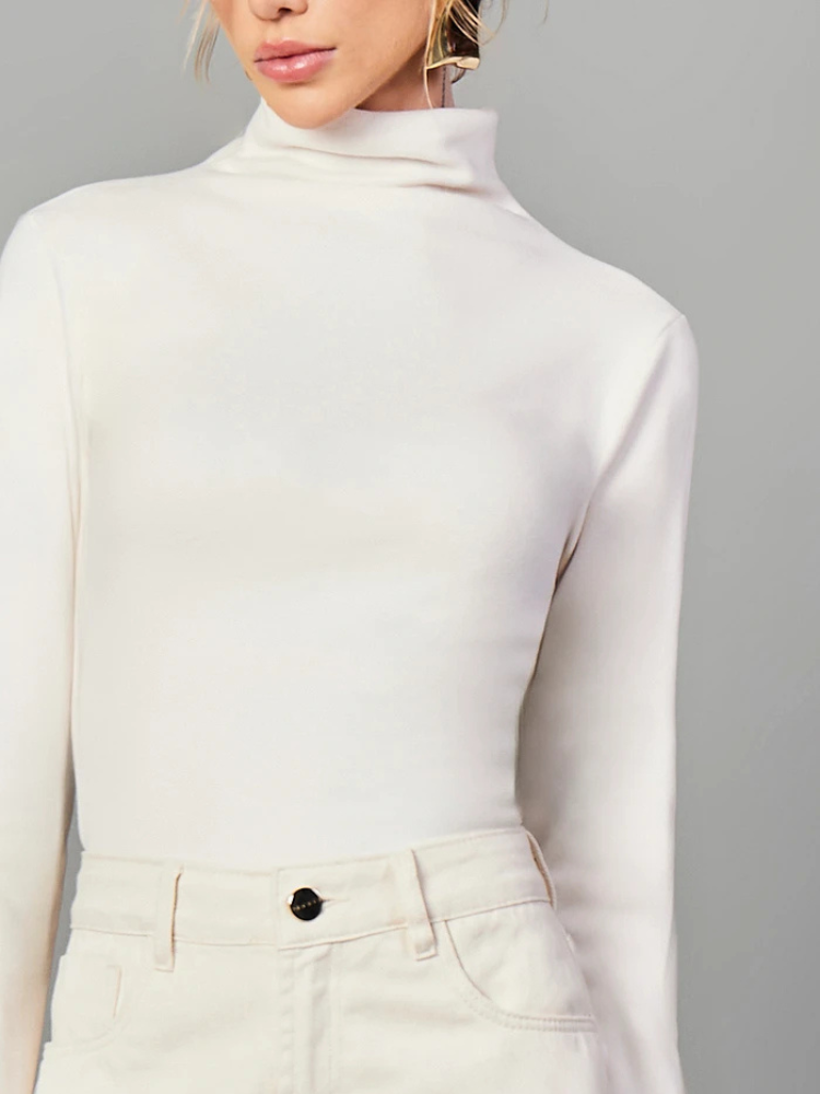 Blusa Manga Longa Malha Comfy
