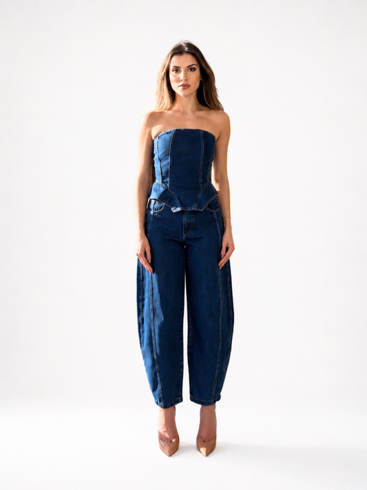 Conjunto Jeans Balloon Blue