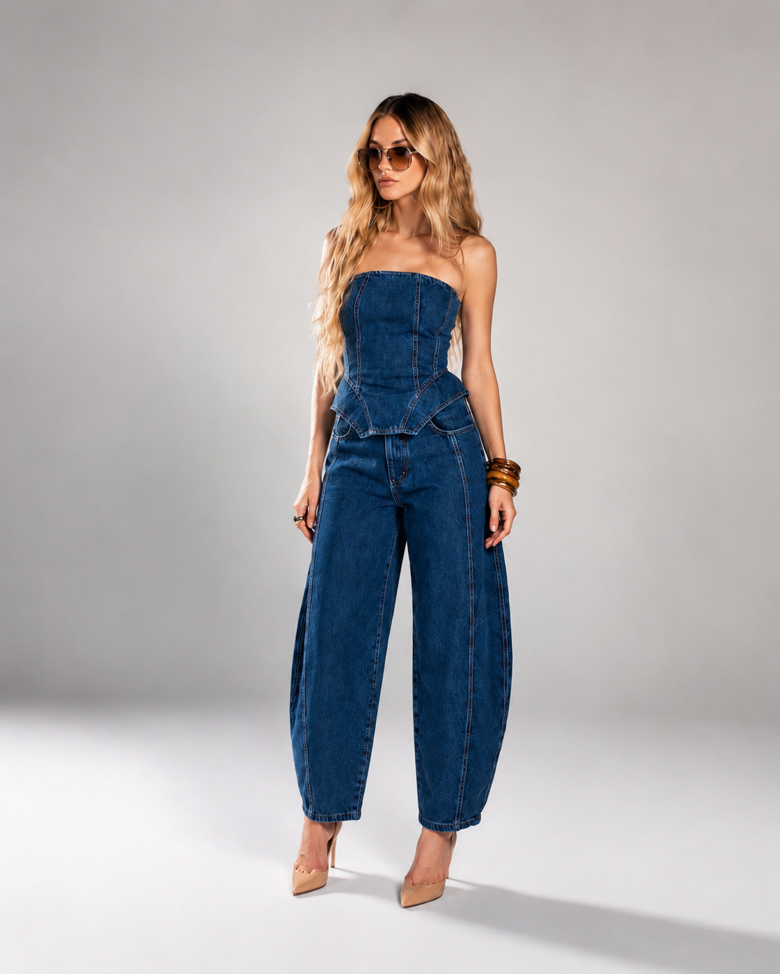 Conjunto Jeans Balloon Blue