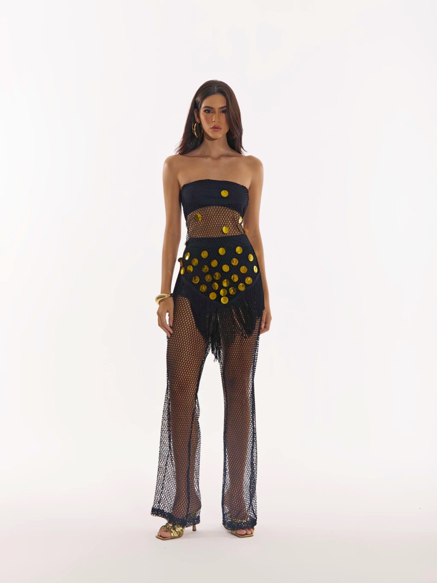 Calça Tela Franja 5