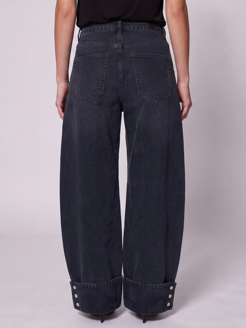 Calça Barrel Botões
