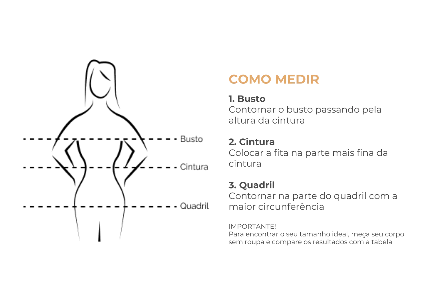 Como tirar suas medidas: busto, cintura e quadril
