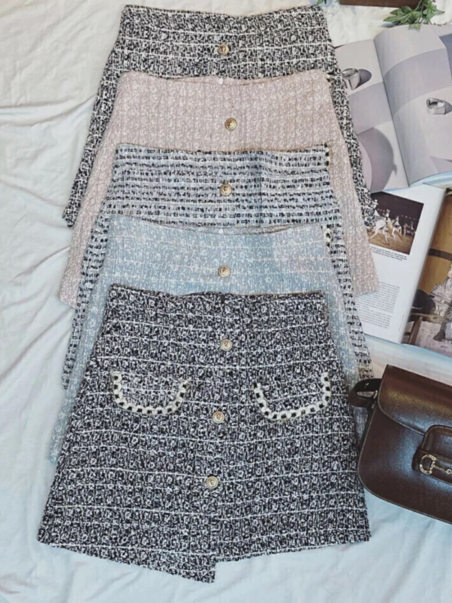 Saia Tweed Bolsos 3