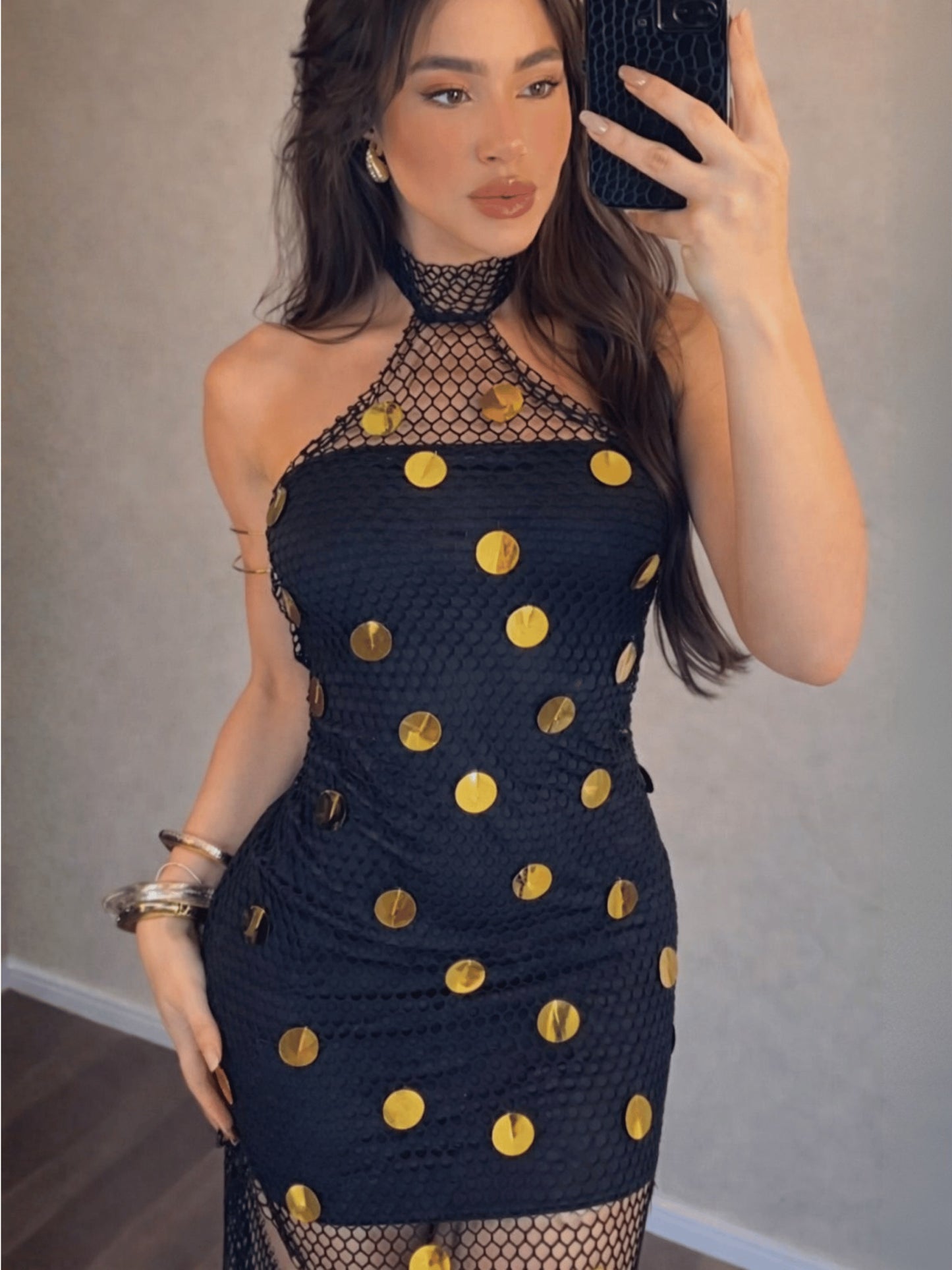 Vestido Longo Tela Paete 6